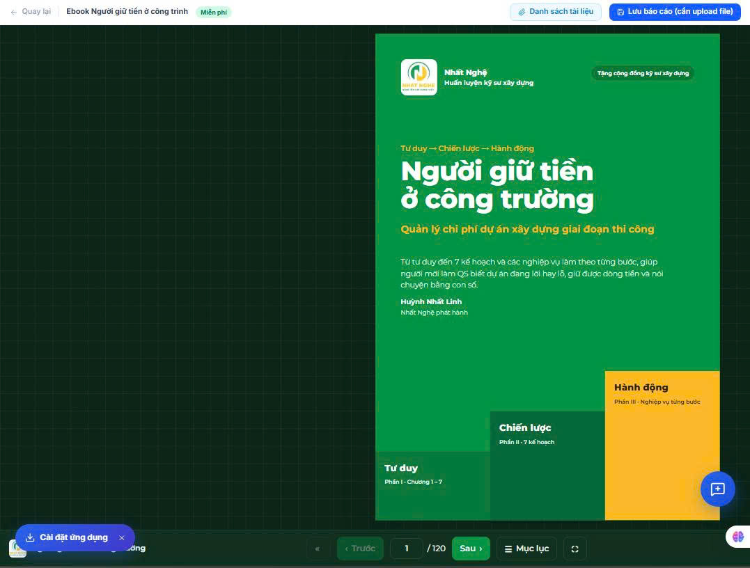 Ebook Người giữ tiền ở công trường: quản lý chi phí dự án xây dựng giai đoạn thi công