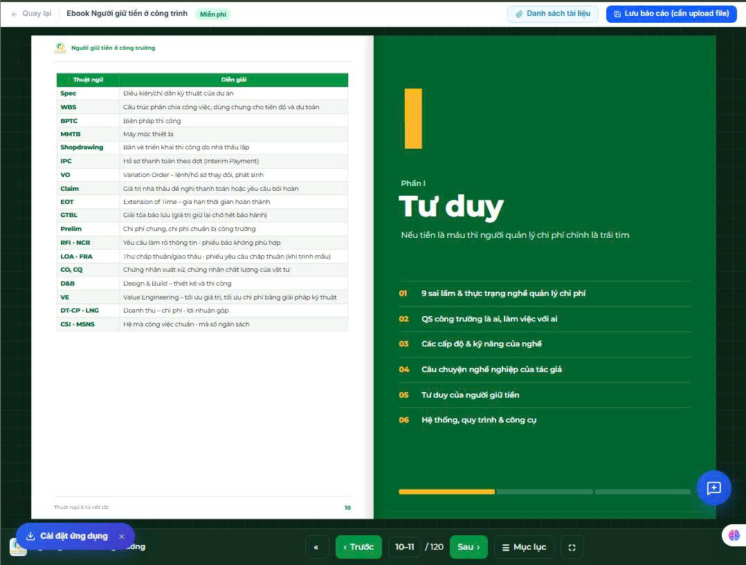 Phần I Tư duy của ebook Người giữ tiền ở công trường